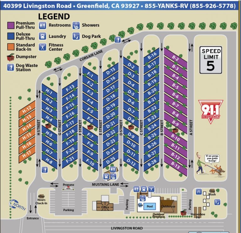 RV Park Site Map