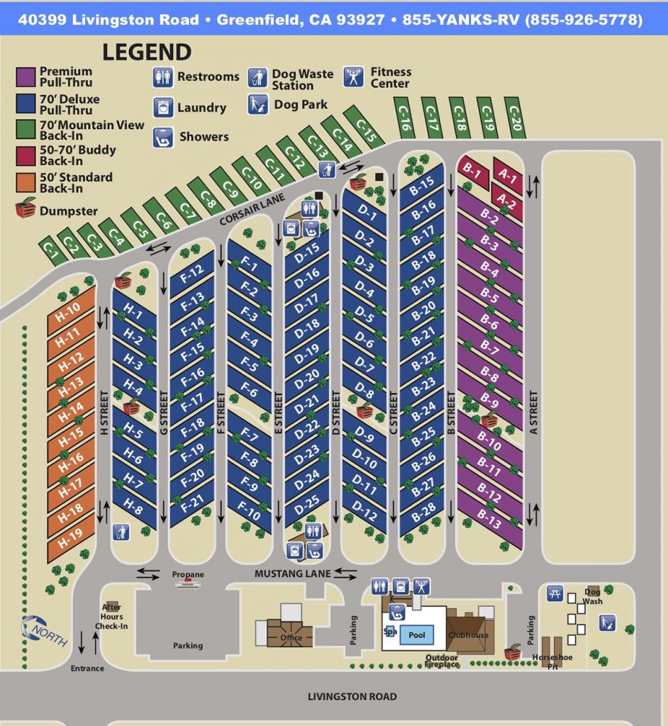 RV Park Site Map