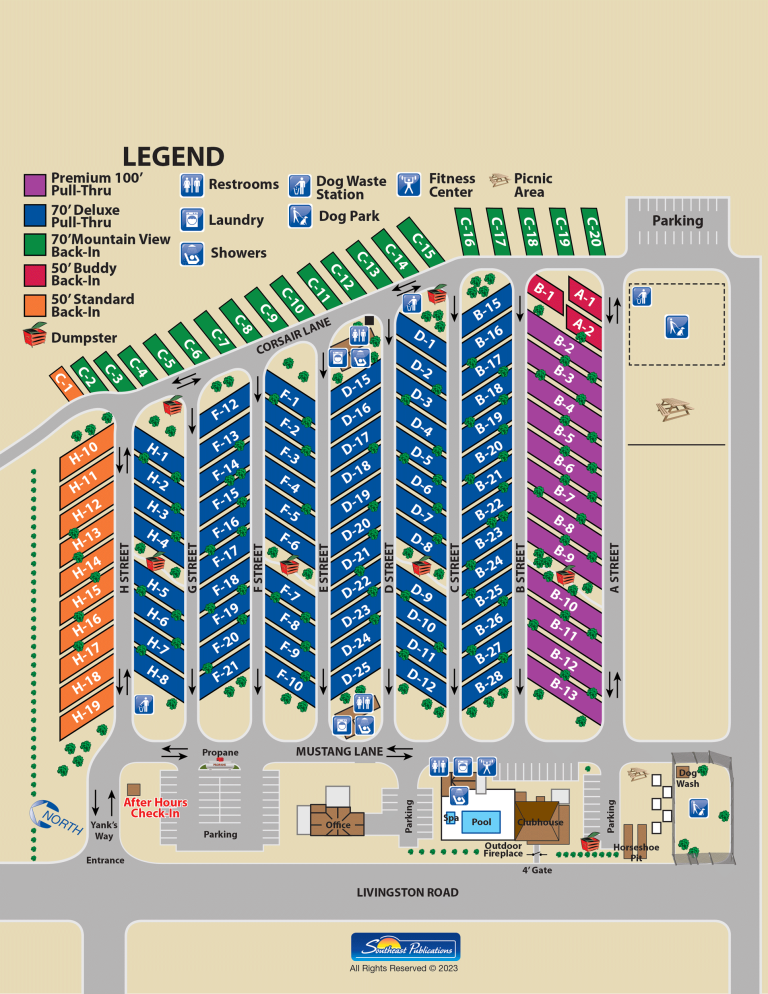 RV Park Site Map